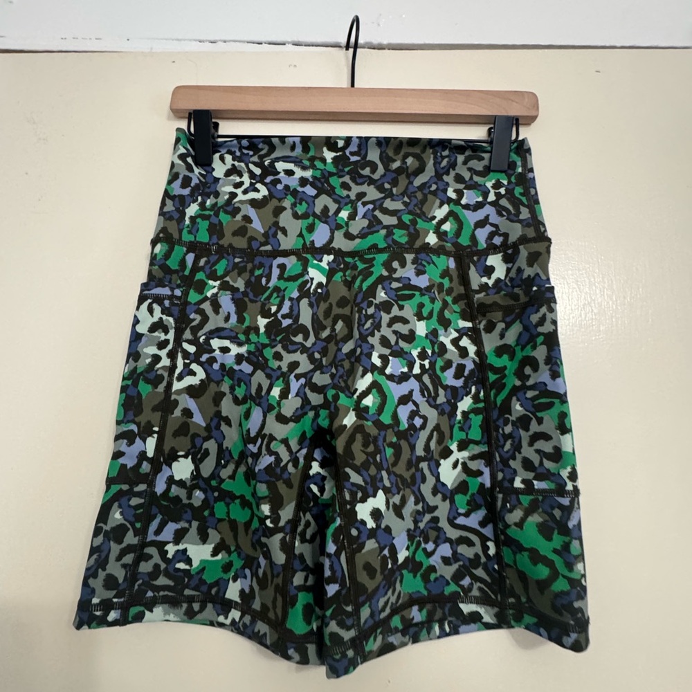 aerie Green & Blue Camo-Print Athletic Skort